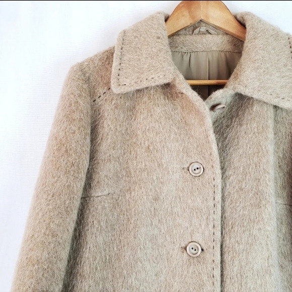 𝅺ADORABLE Vintage 100% Llama Wool Coat EVC 🦙❤️ - Picture 3 of 10